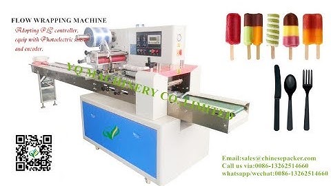Automatic Flow Wrapping Machine For Ice Candy Popsicle Ice Cream Stick Packing Machinery