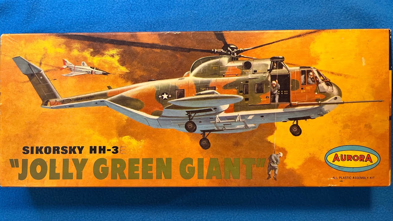 Aurora 1969 Sikorsky HH-3 Jolly Green Giant Vintage Model