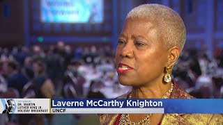 Laverne Knighton of UNCF at MLK breakfast in Minneapolis