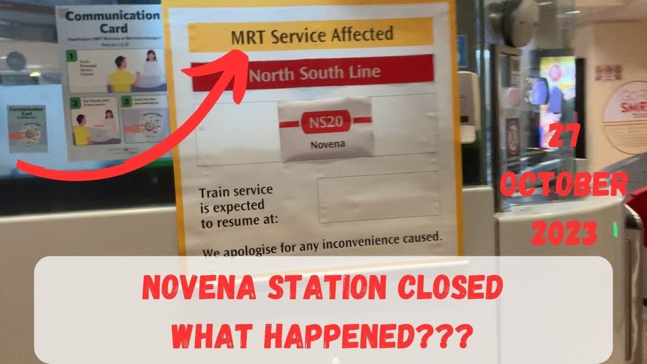 [SMRT] NS20 Novena Station Closed - What Happened?!?!? In-Train POV ...