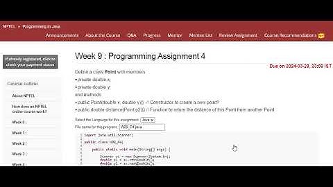 NPTEL Programming In Java Week 9 Programming Assignment 4 Answers l March 2024