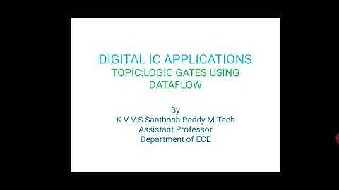 LOGIC GATES USING DATAFLOW IN VHDL IN DICA