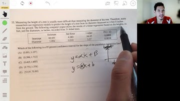 2019 AP Statistics Practice Exam Multiple Choice Questions #32-33