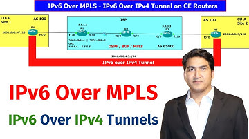 34. IPv6 over MPLS | IPv6 over IPv4-tunnels op CE-routers #mpls