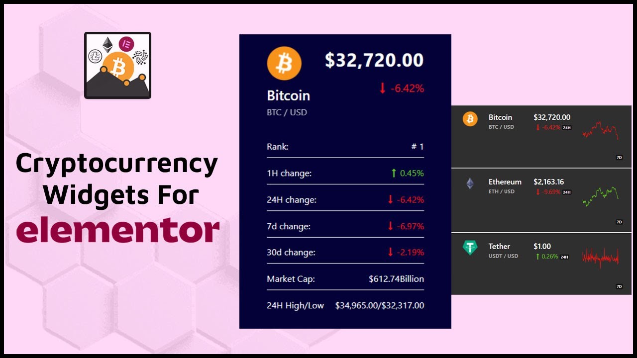 Cryptocurrency Widgets For Elementor – WordPress プラグイン | WordPress.org 日本語