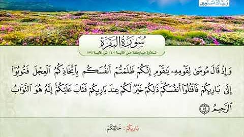 سورة البقرة من الاية ٤٠ الى الاية ٥٩ للقارىء عاهد بشير زينو