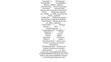 how to change language for DataTable