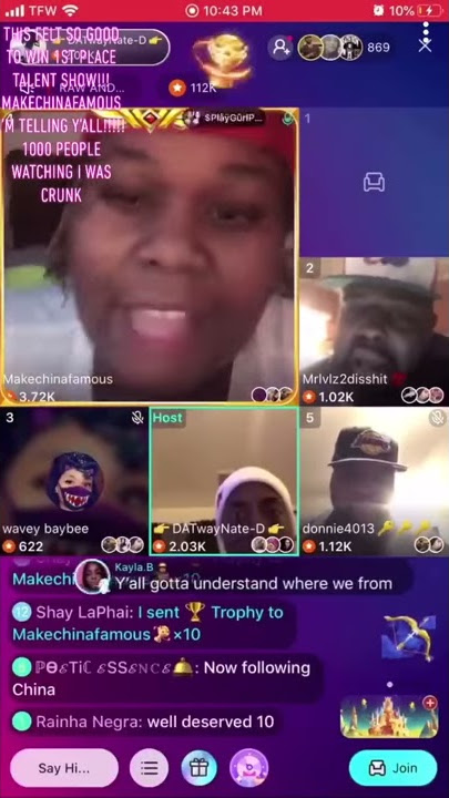 (Part 2 Reactions)of the 1st place talent show bigo live..