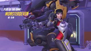 monsterdevon's overwatch highlight d va triple kill