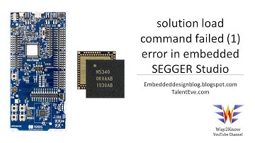 solution load command failed (1) error in Embedded Studio || Importing nRF  files to Embedded Studio