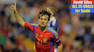 David Silva All 35 Goals For Spain