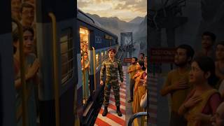 Train Accident se bachaya sabko 😱 | Brave Indian Soldier Saved Everyone 🚆🔥 #shorts