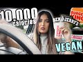 VEGAN girl tries the 10,000 CALORIE challenge *EPIC CHEAT DAY*