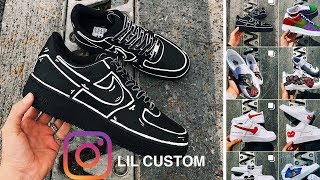 how to customize black air force 1