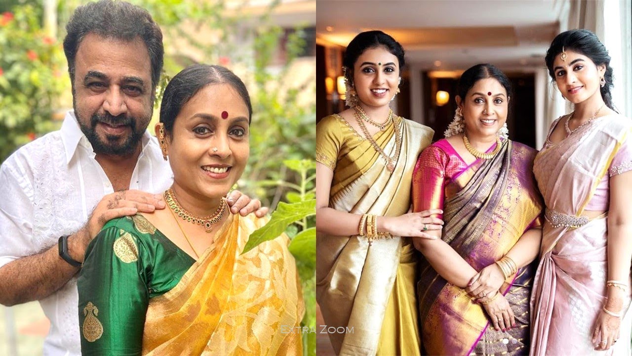 Saranya ponvannan family photo