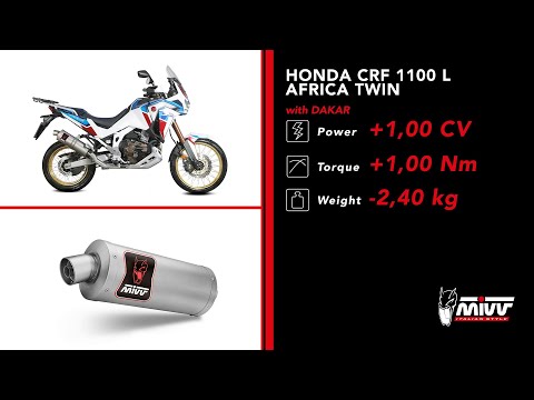 SILENCIEUX EN ACIER INOXYDABLE MIVV DAKAR HONDA CRF 1100 L AFRICA TWIN 2020-2023 vidéo