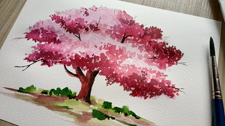 How to Paint a Cherry Blossom Tree in Watercolor -...