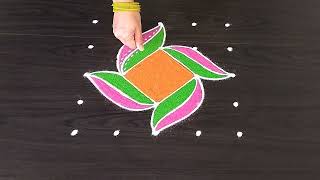 5x5 rangoli | thipkyanchi rangoli | festival muggulu | swastik rangoli