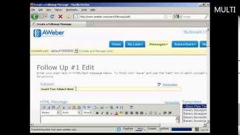 How To Setup An AWeber Autoresponder Account