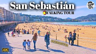 Exploring "San Sebastian" the Most Expensive City of Spain | Relaxing Walking Tour in 4K (Donostia)