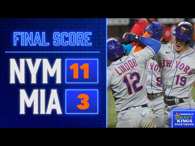 Mets Score 11 to Top Miami 