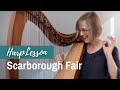 Scarborough Fair - Harp lesson with Anne Crosby Gaudet