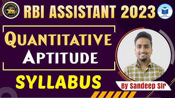RBI Assistant 2023 | Quantitative Aptitude | Syllabus