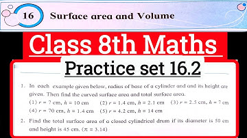 Class 8 maths practice set 16 .2 | Chapter no 16 Surface area and volume| Maharashtra State board |
