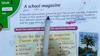 انكليزي ثاني متوسط الدرس 1 (مجلة مدرسية A School Magazine ) كتاب الطالب ، الوحدة 1 ، صفحة 4