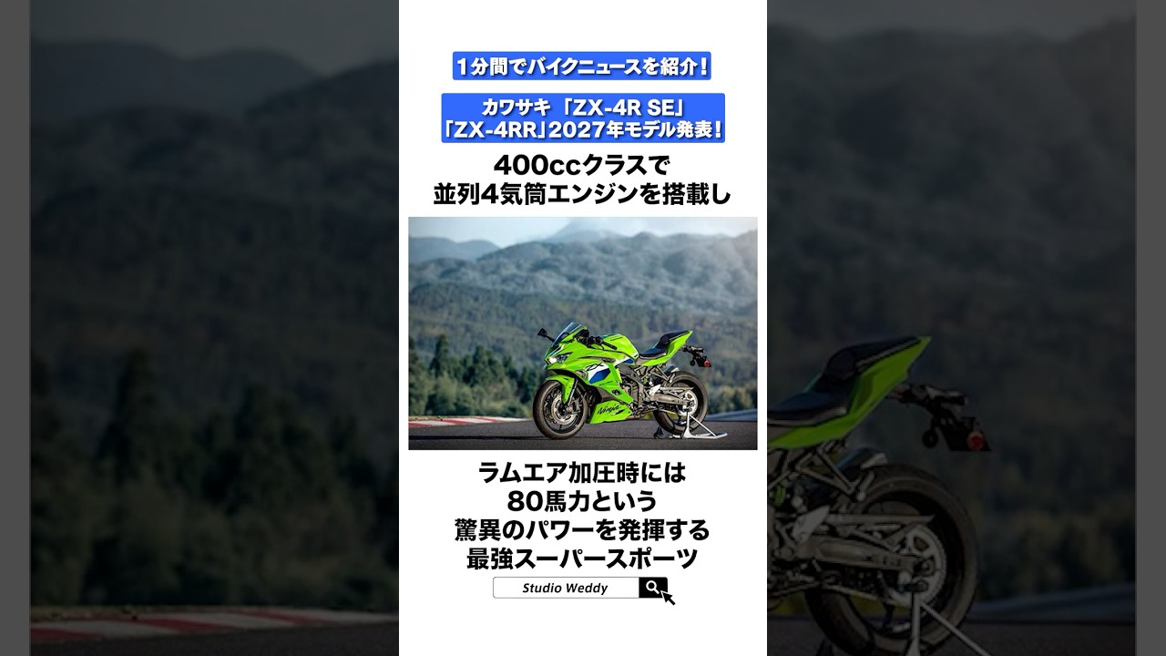 1-Minute Bike News! Kawasaki Announces 2027 