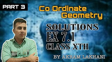 Co-ordinate Geometry Solutions | Class 10 | Ex-7.1 | Part - 3 | Collinear Points | By Akram Lakhani