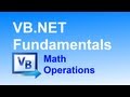 VB.NET Fundamentals: #5 - Math Operations