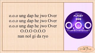 Girls Planet 999 - Lirik Mudah OOO (Over&Over&Over).