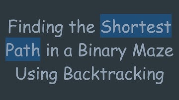 Finding the Shortest Path in a Binary Maze Using Backtracking