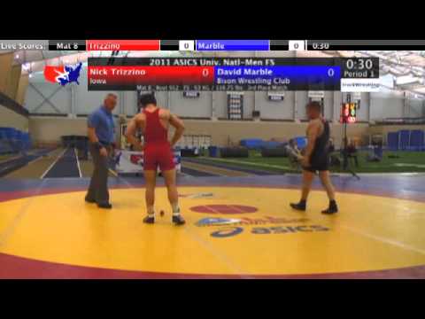 University Freestyle Third Place 63kg - Dave Marbl...
