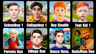 Schoolboy Runaway Stealth, Fear Kid Runaway, Parents Boy Runaway, Schoolboy Escape 2: Village \& More