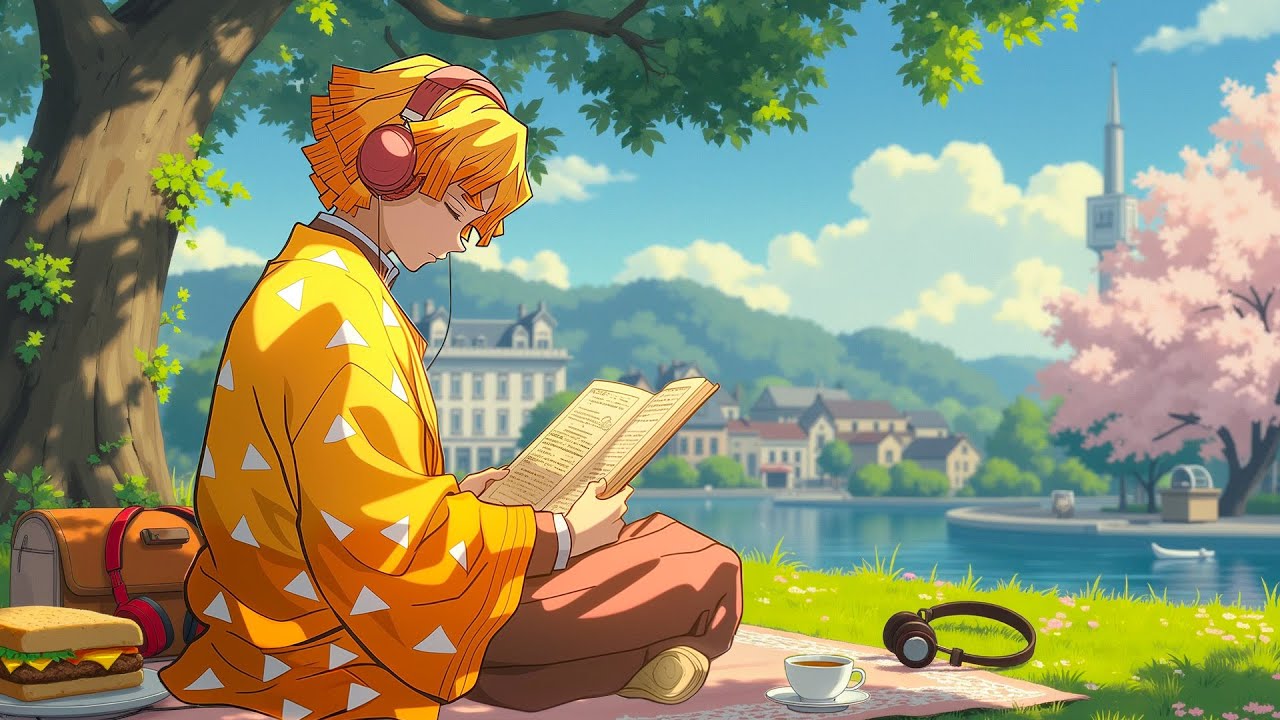 Anime Demon Slayer Lofi 🌼 Chill Beats for a Warm Day ☕ [ Study ✍️ / Chill 😌 / Focus 🎵 ]