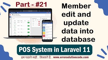 Member edit and update data into database in Laravel 11 | POS System in Laravel 11