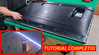 TV SAMSUNG UN50NU7100G - UN50RU7100G - TROCA DOS LEDS E ACRÍLICO - TUTORIAL COMPLETO