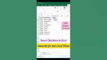 Insert Checkbox in Excel #shorts