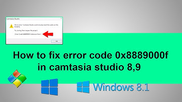 How to fix this error code 0x8889000f  in camtasia 8,9 II error 0x8889000f II Tech Nepali