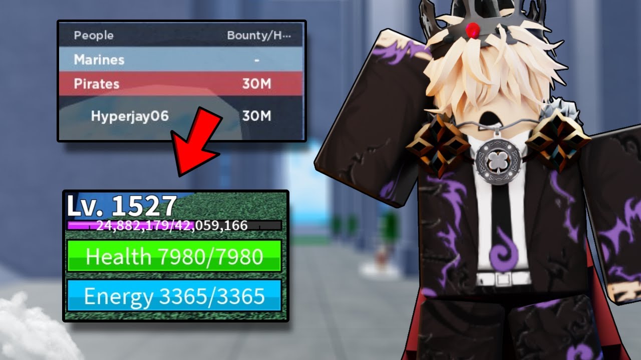 30M BOUNTY HUNTER IN 1500 LEVEL ACCOUNT In Blox Fruits 
