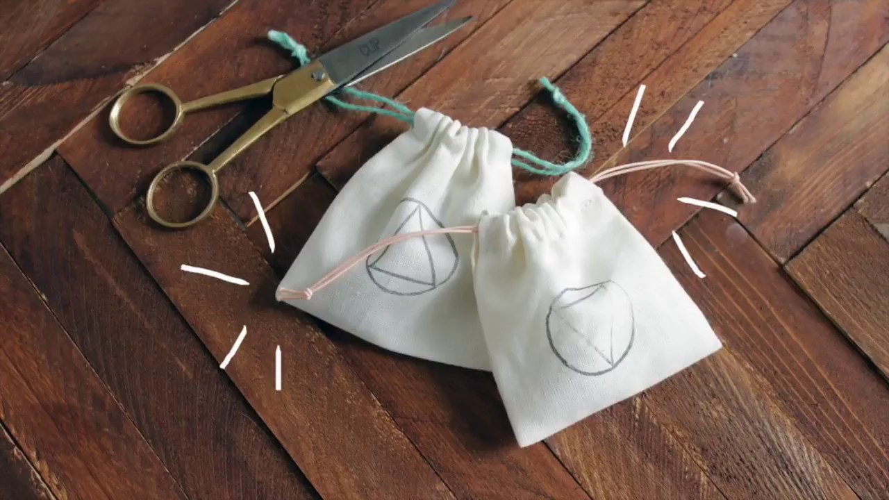 EASY DIY DRAWSTRING BAGS - YouTube