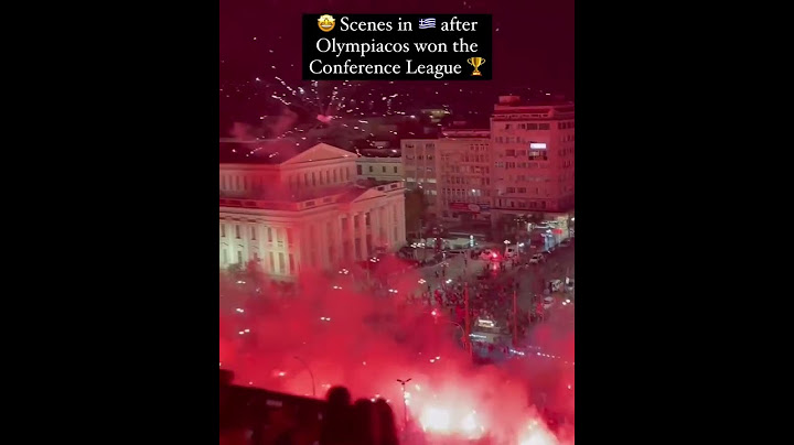 Scenes in Greece after Olympiacos beat Fiorentina to win the Europa conference league