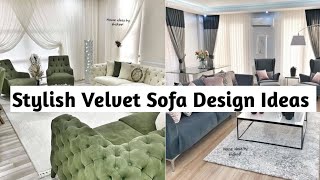 Stylish Velvet Sofa Design Ideas || Velvet Home Decor  Trend || Velvet Sectional Sofa