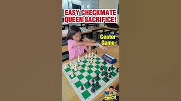 Little Girl Queen Sacrifice for Easy Checkmate #chess #chessgame #biyaherongcoach