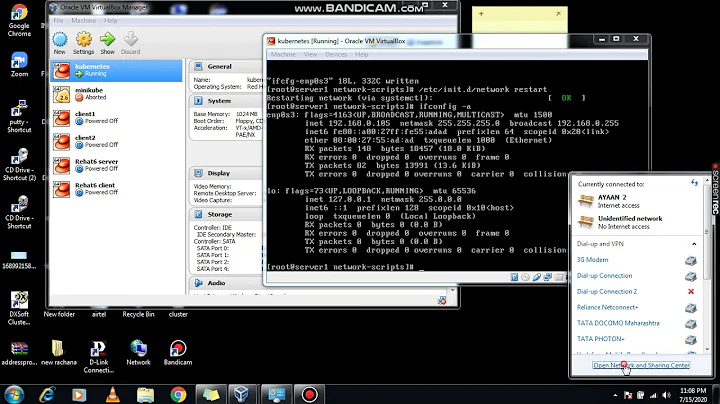 A. (LINUX) how to get internet connection on oracle virtual box Redhat machine