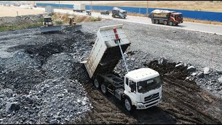 Awesome SACHMAN Dump Trucks Unloading & Two Bulldozer Pushing The Rocks to Deleting Puddle by CC Heavy Equipment 1,714 views 2 weeks ago 39 minutes