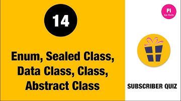 TAMIL: Difference between Data Class, Sealed Class, Class, Abstract class & Enum in #Kotlin #android