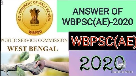 WBPSC(AE)-2020 TOTAL SOLUTIONS || WBPSC(AE) || ANSWER OF WBPSC(AE) - 2020